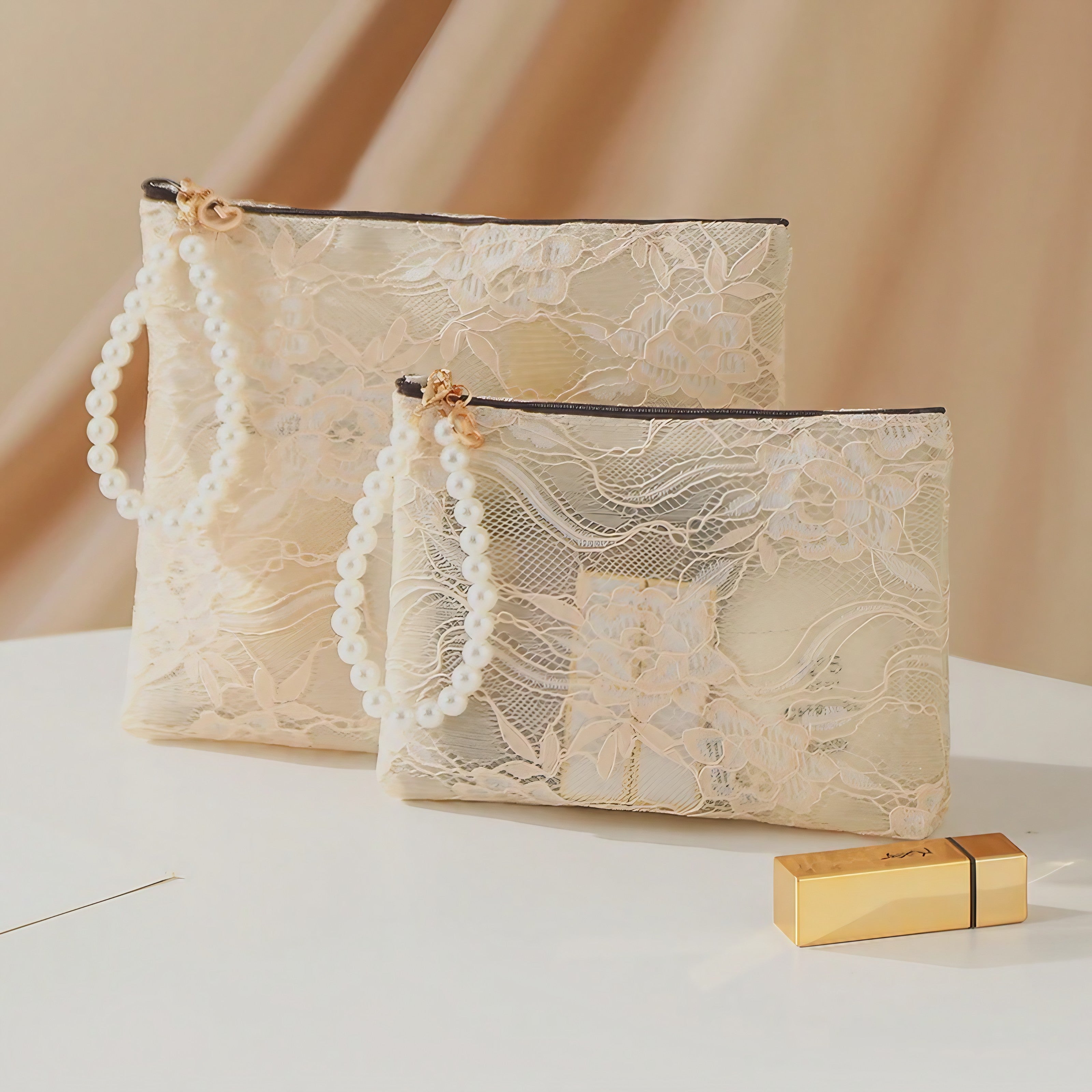 Pearl Lace Pouch