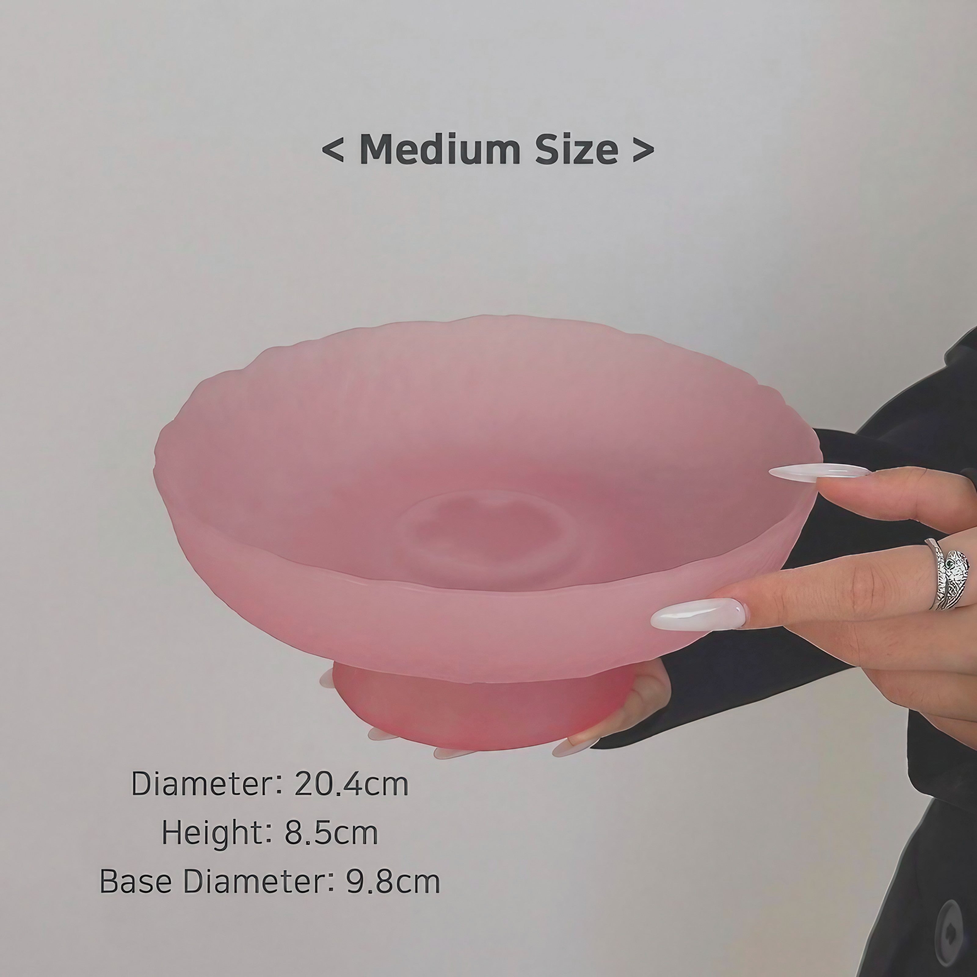 Petal Glow Frosted Glass Bowl