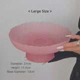 Petal Glow Frosted Glass Bowl