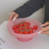 Petal Glow Frosted Glass Bowl