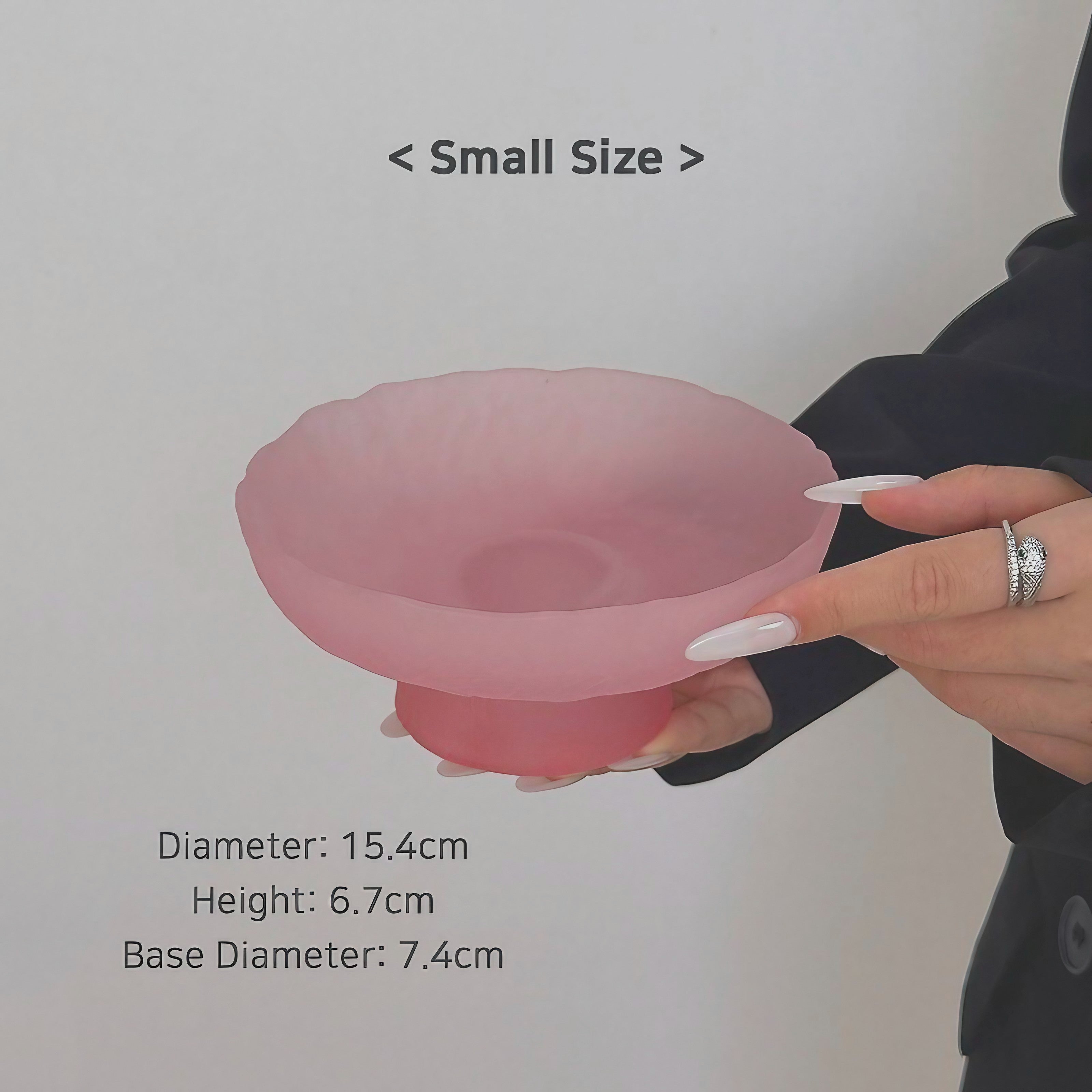 Petal Glow Frosted Glass Bowl