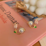 Petal Glow Pearl Earrings