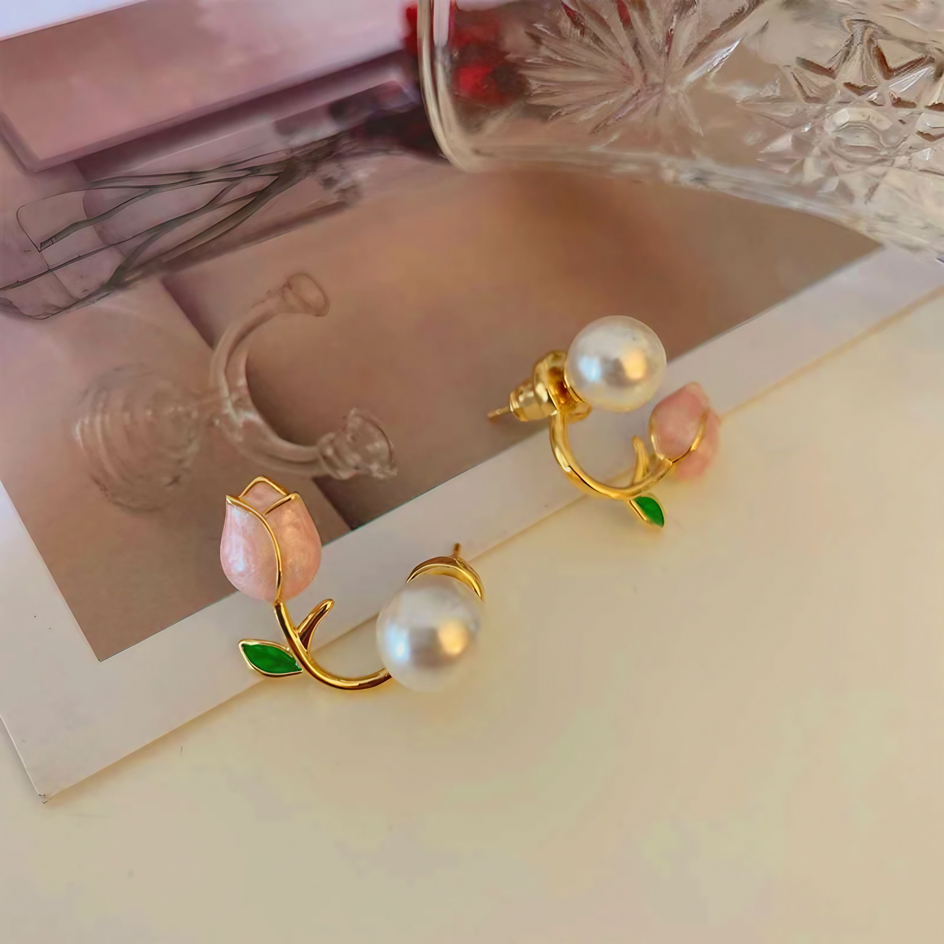 Petal Glow Pearl Earrings