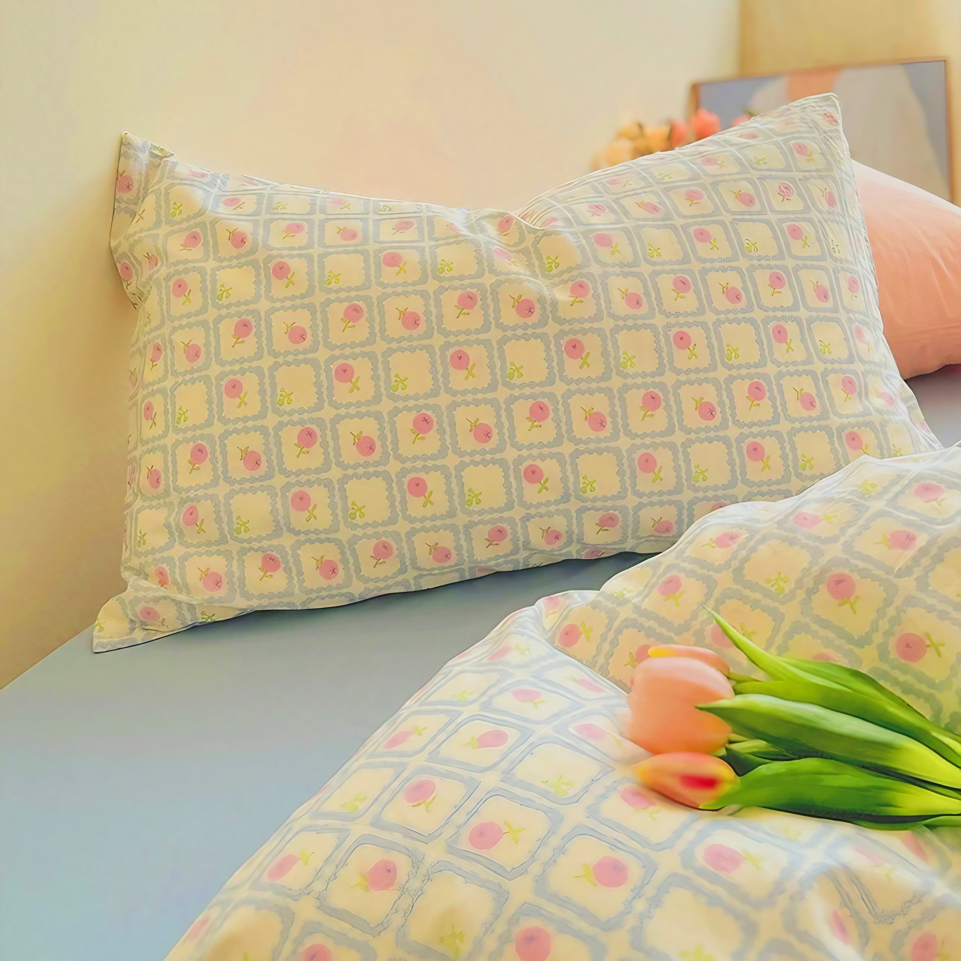 Petal Grid Pillowcase