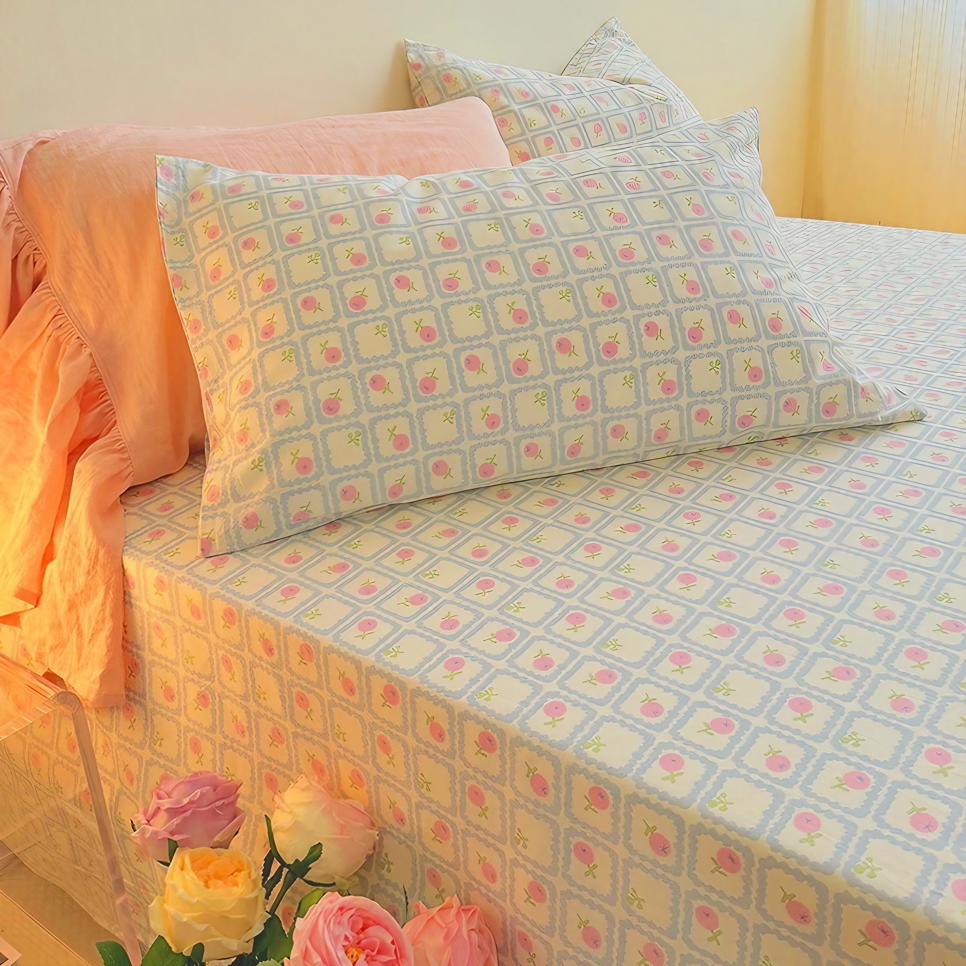 Petal Grid Pillowcase