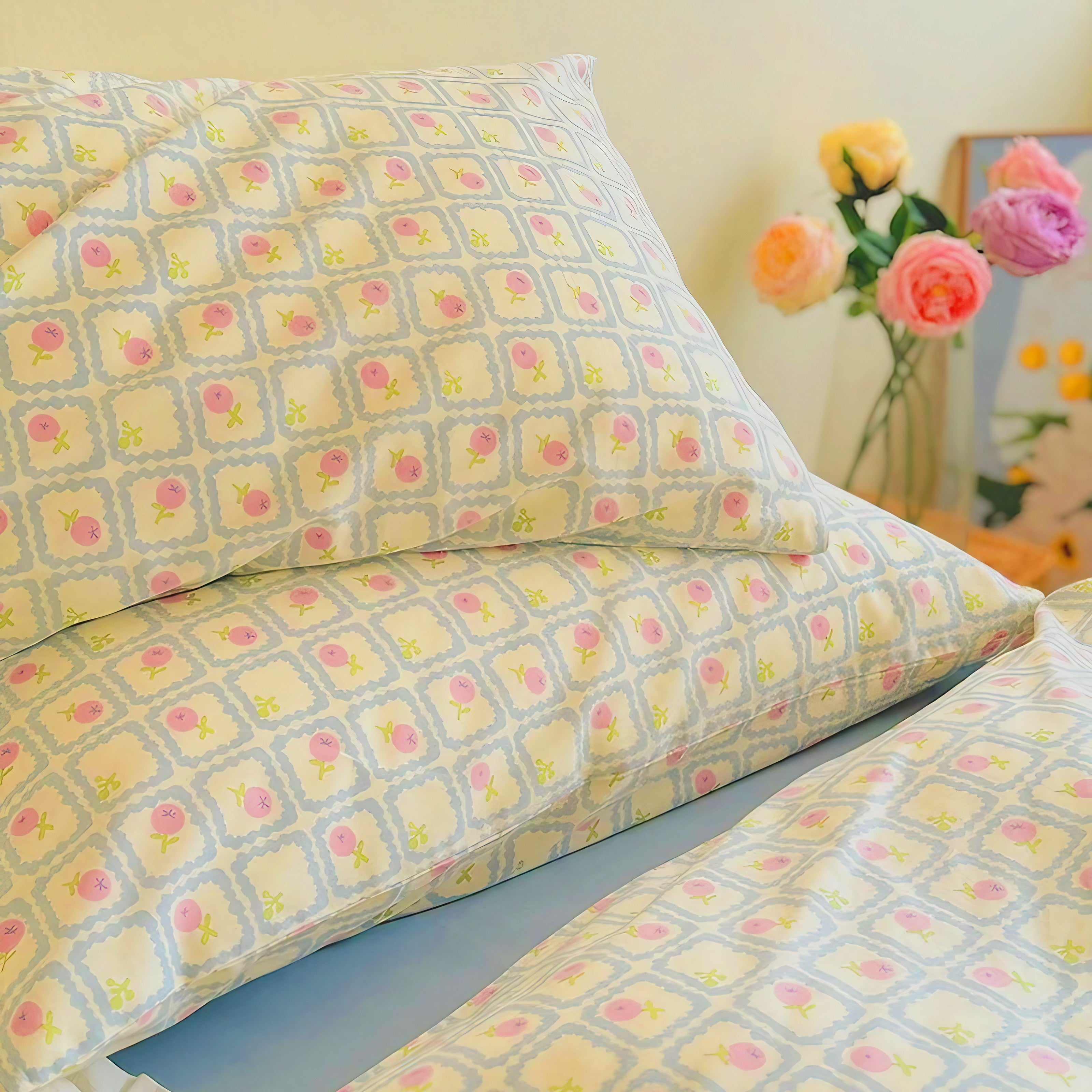Petal Grid Pillowcase