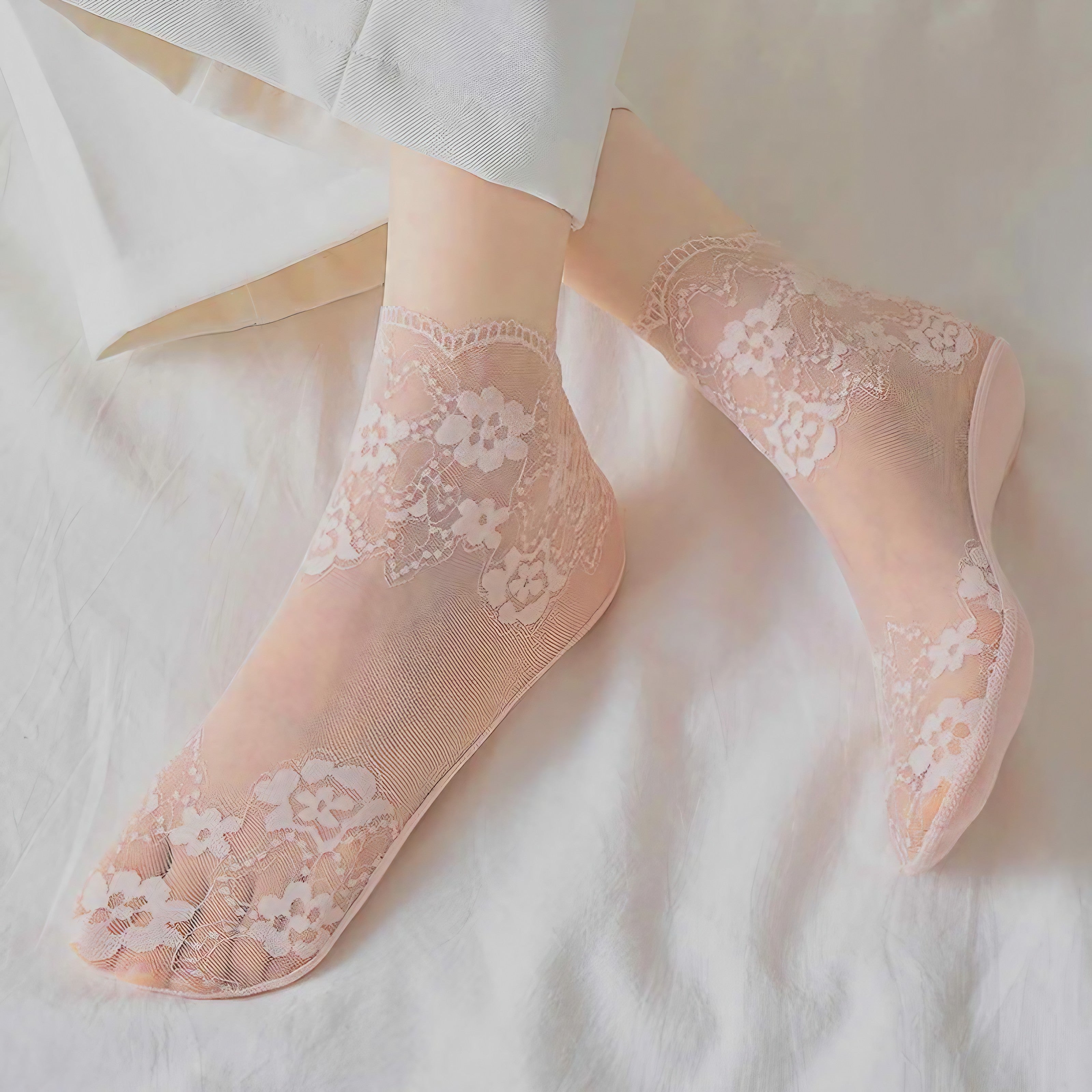 Petal Mist Sheer Socks