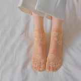 Petal Mist Sheer Socks