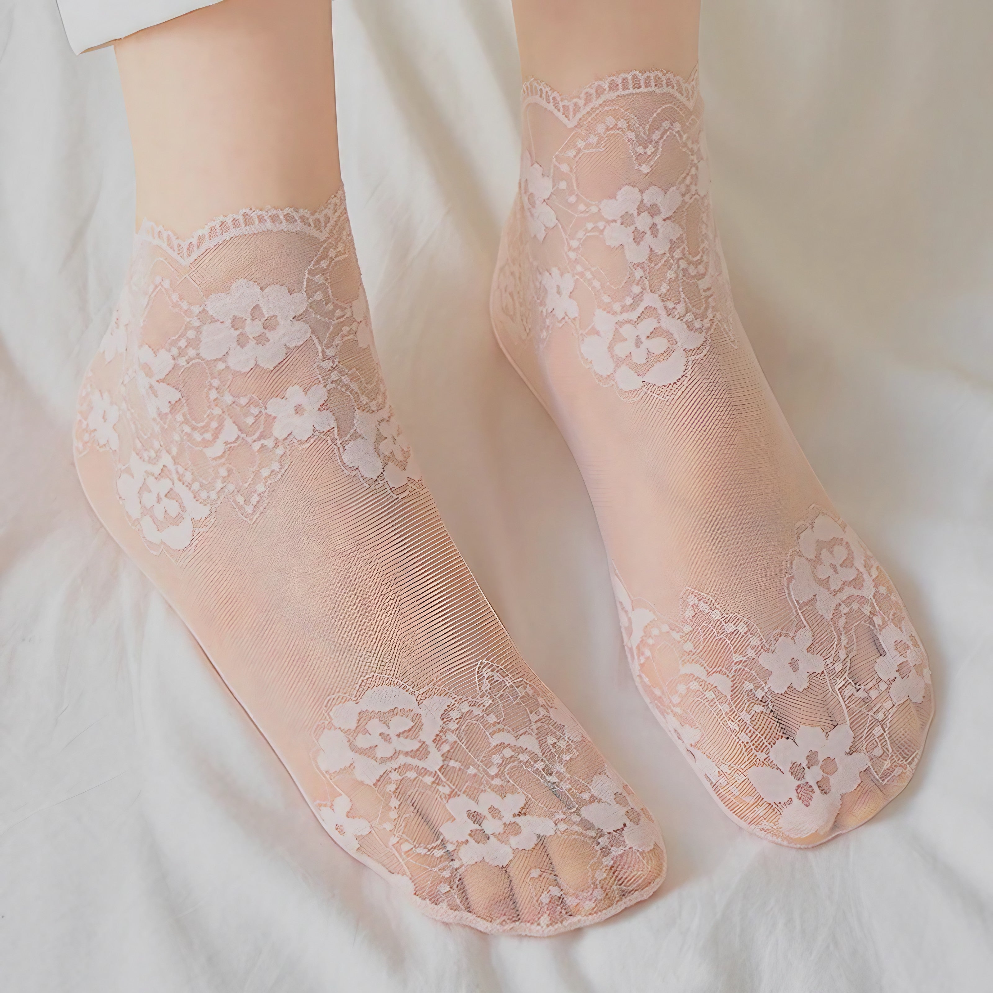 Petal Mist Sheer Socks