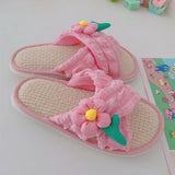 Petal Soft Linen Slippers