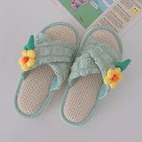 Petal Soft Linen Slippers