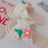 Petal Soft Linen Slippers