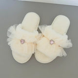 Picnic Check Frill Slippers