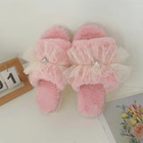 Picnic Check Frill Slippers