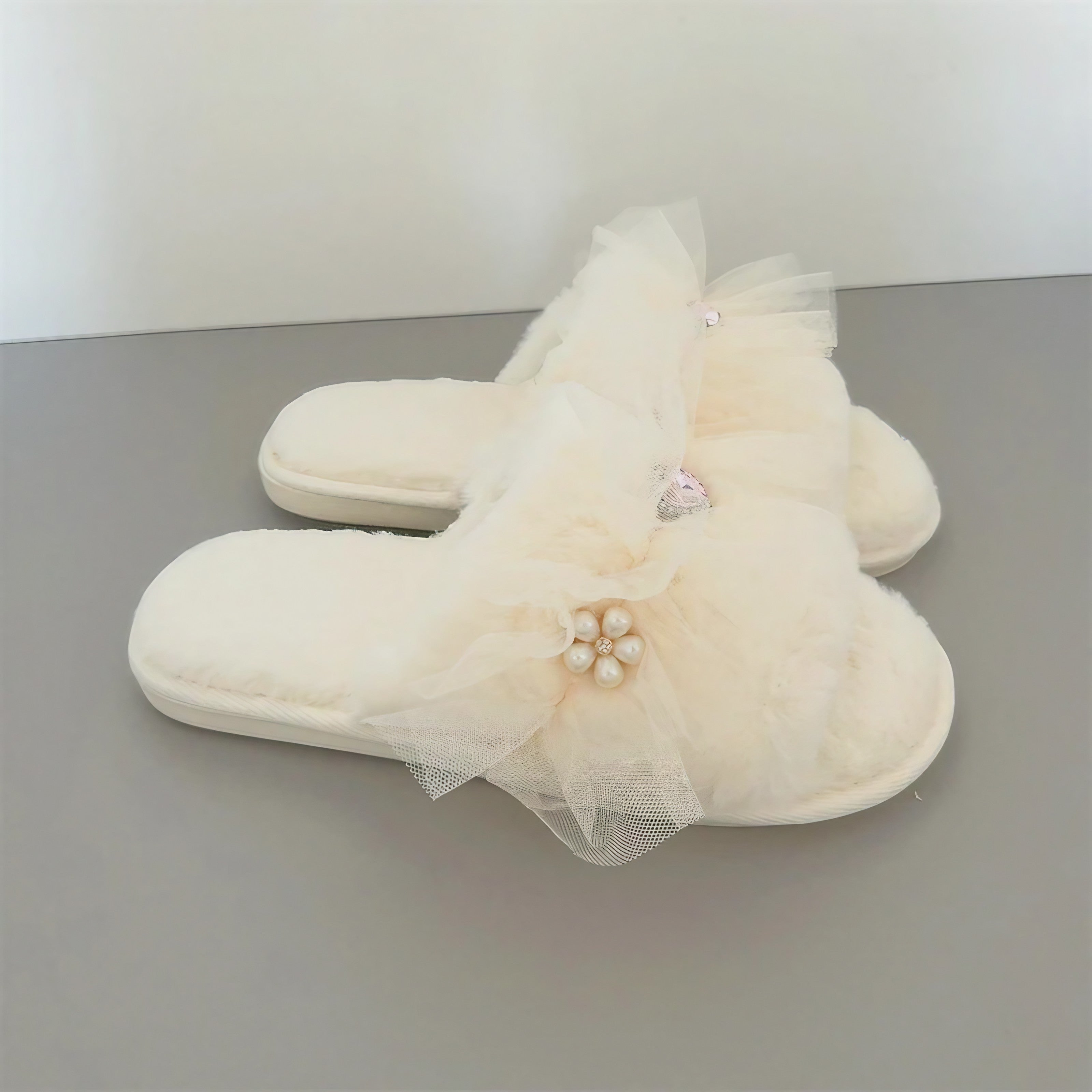 Picnic Check Frill Slippers
