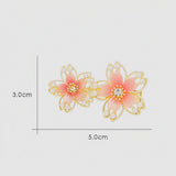 Pink Blossom Floral Hairpin