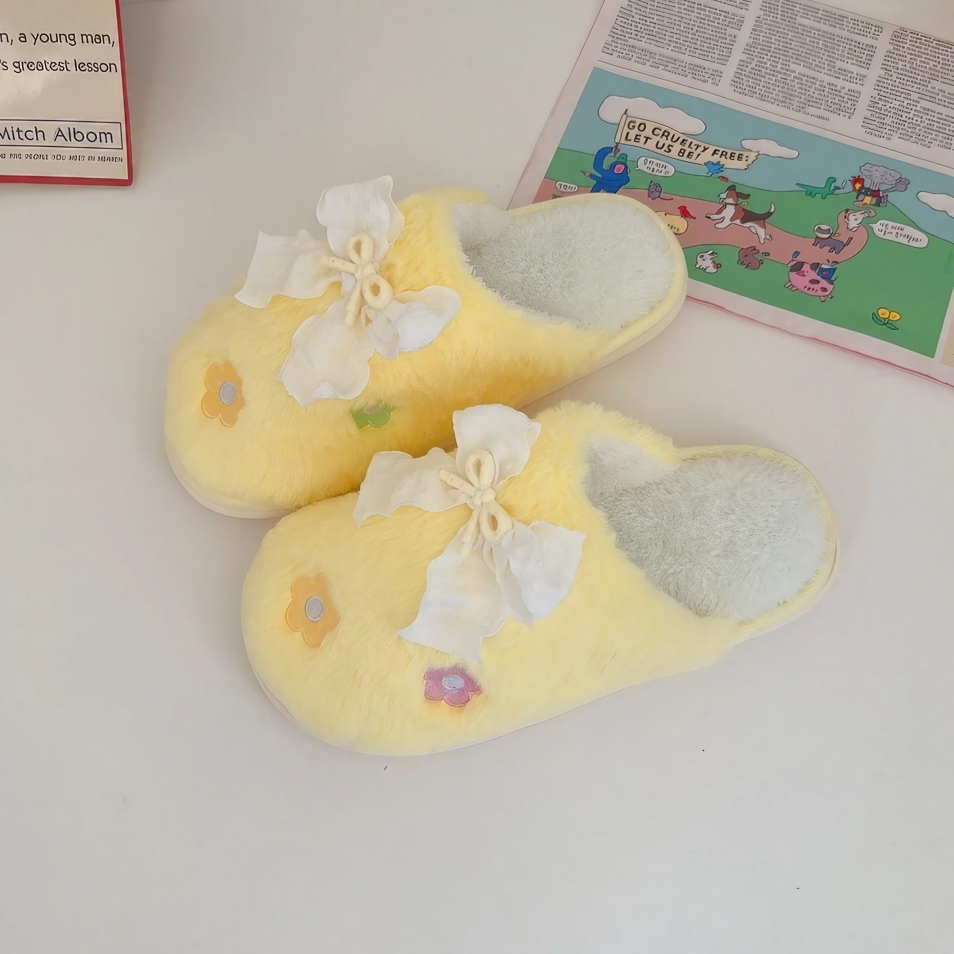 Pink Cloud Fur Slippers