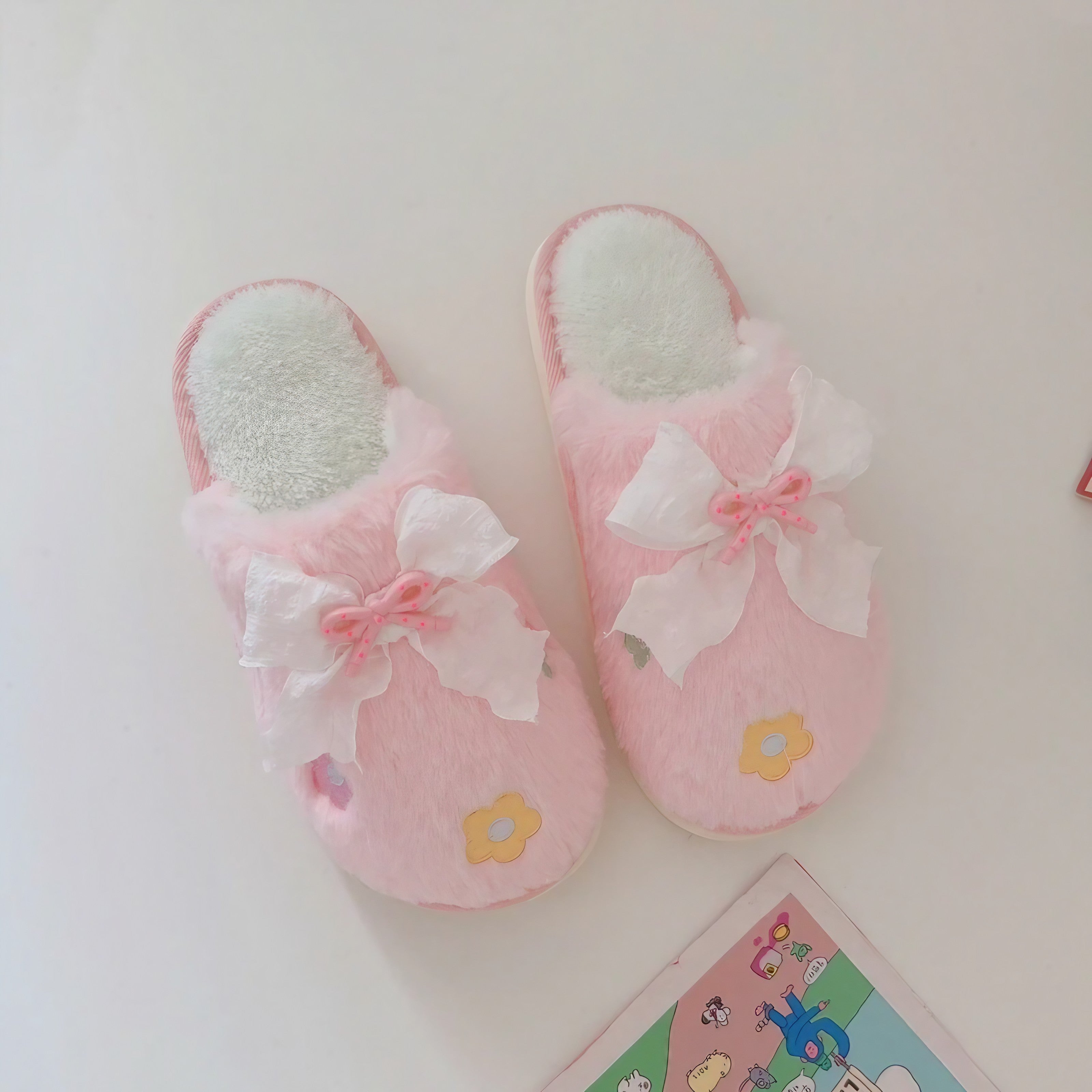 Pink Cloud Fur Slippers