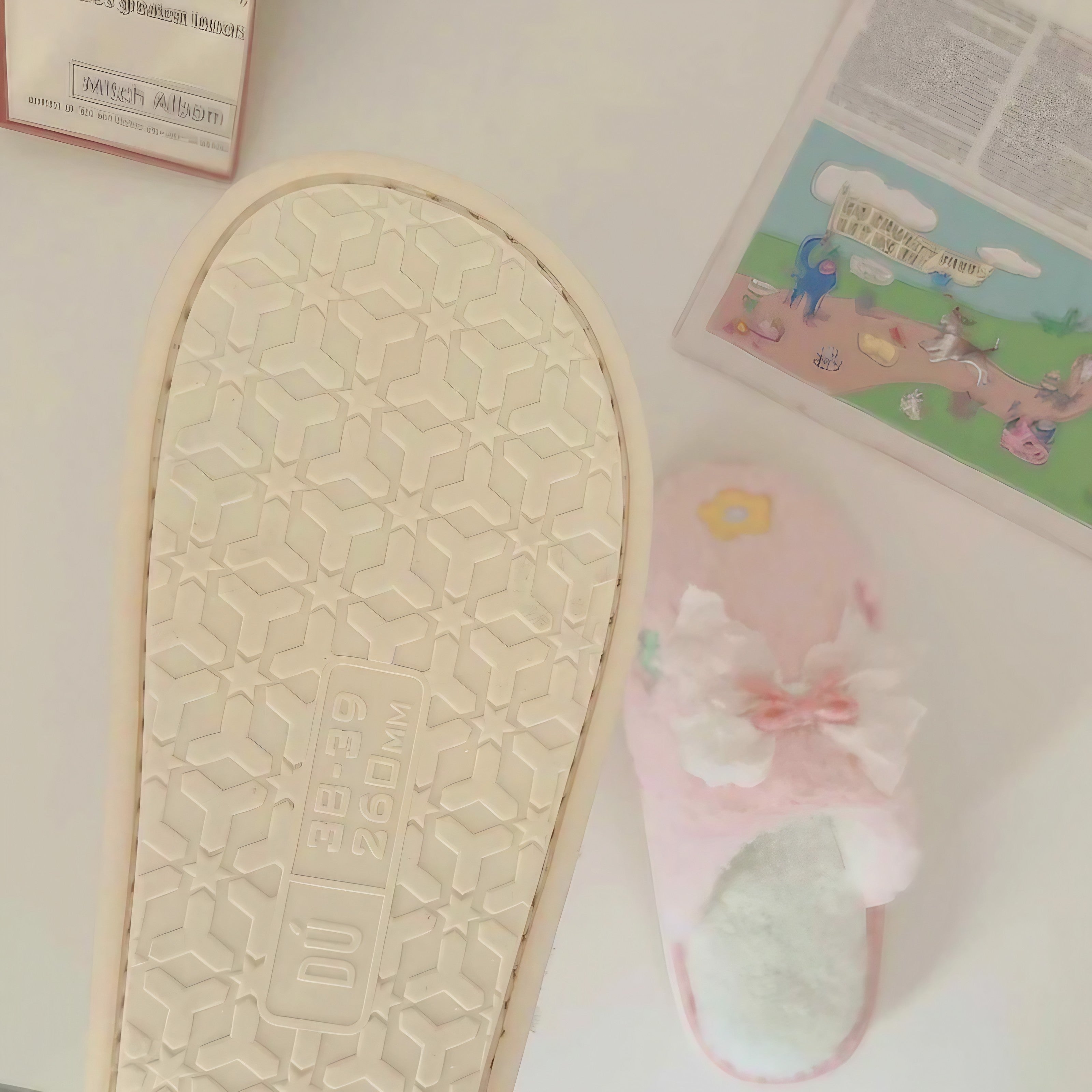 Pink Cloud Fur Slippers