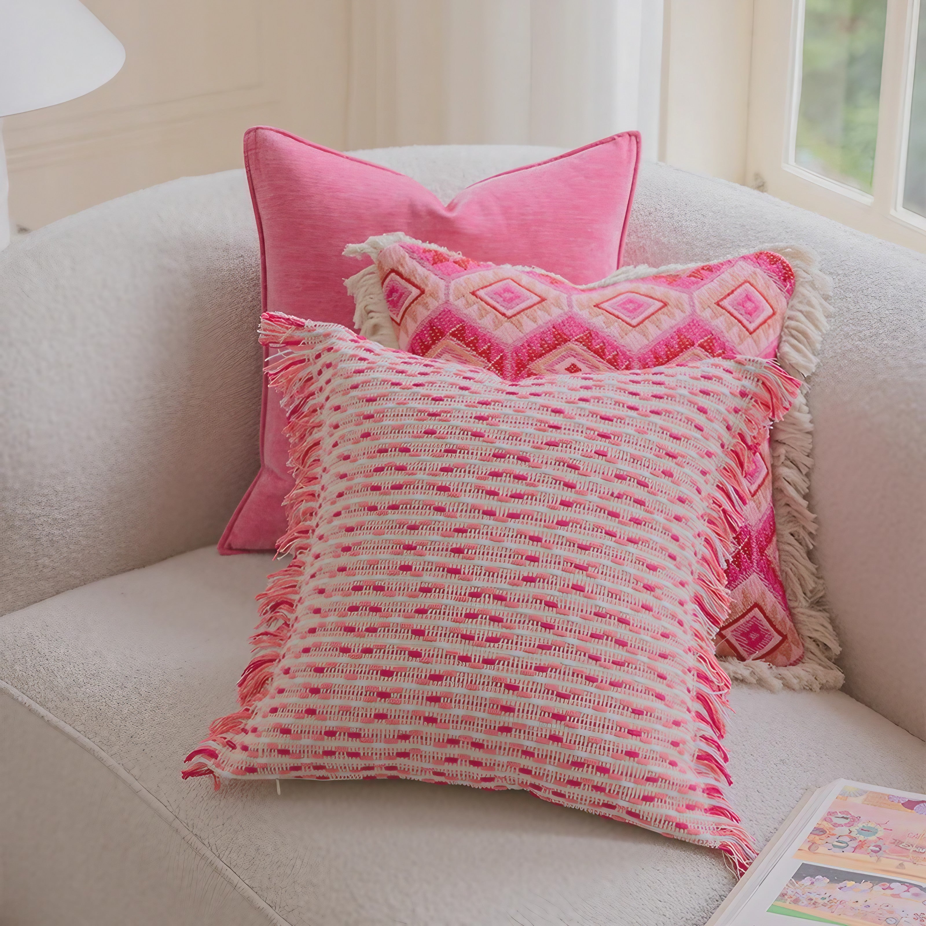 Pink Harmony Cushion Covers