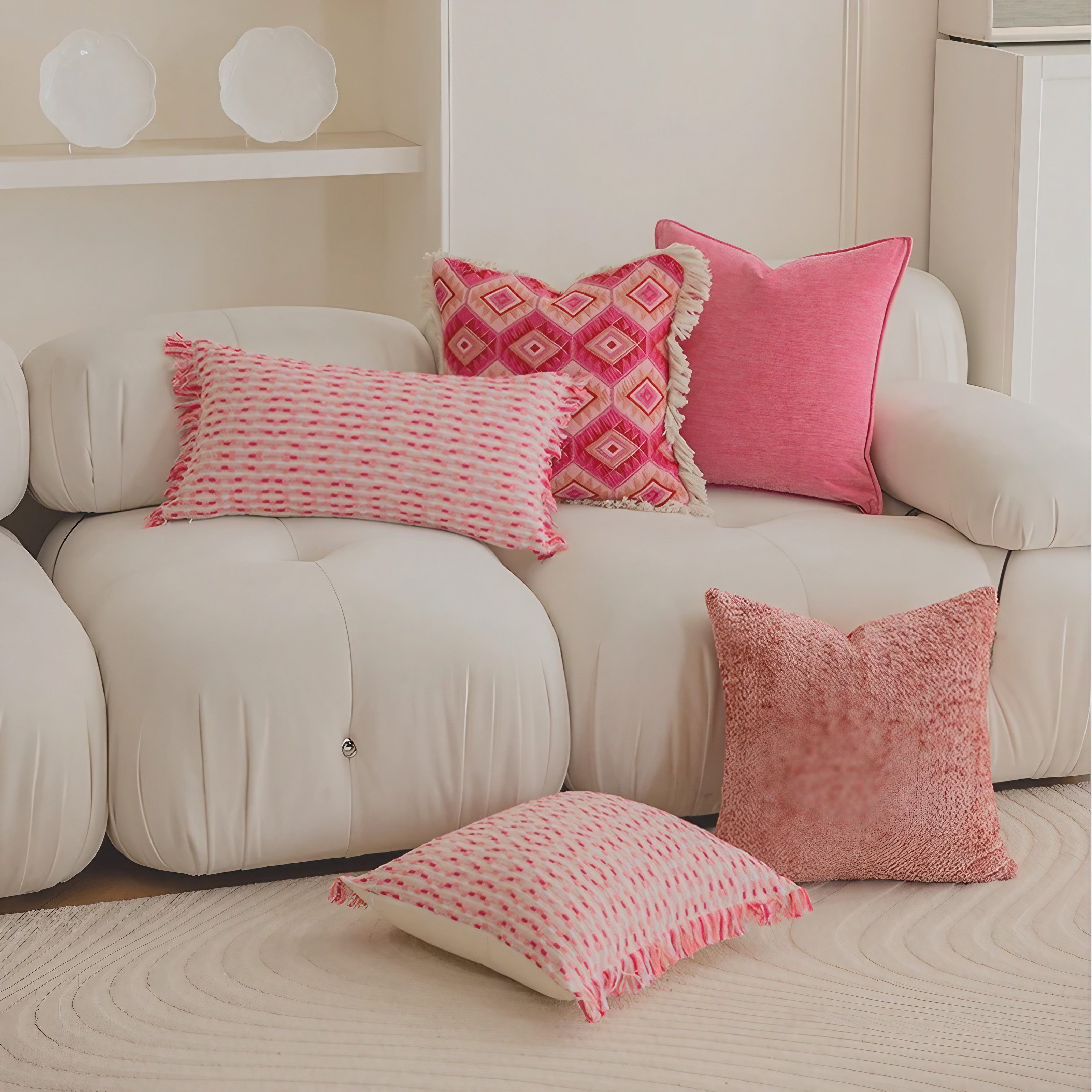 Pink Harmony Cushion Covers