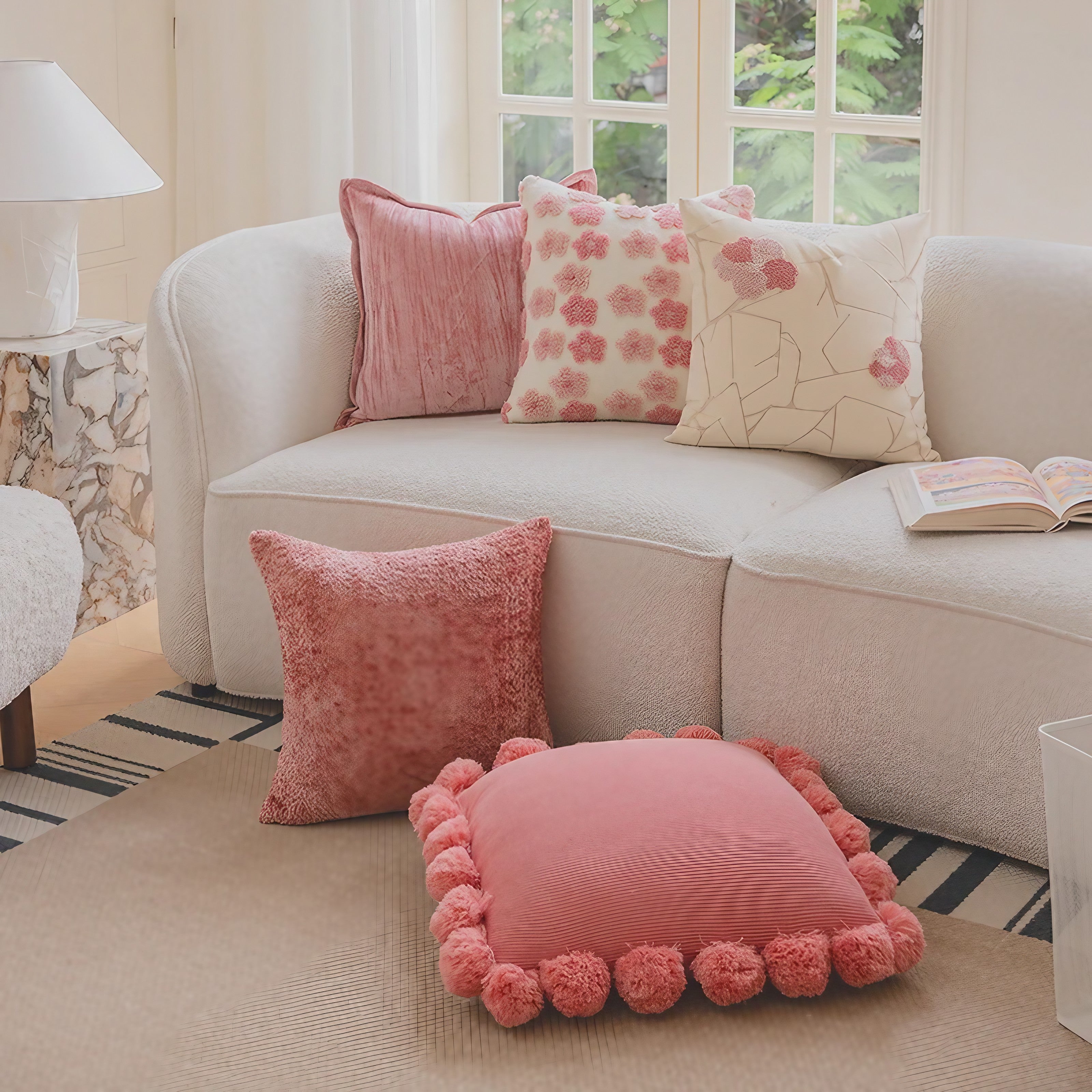 Pink Harmony Cushion Covers
