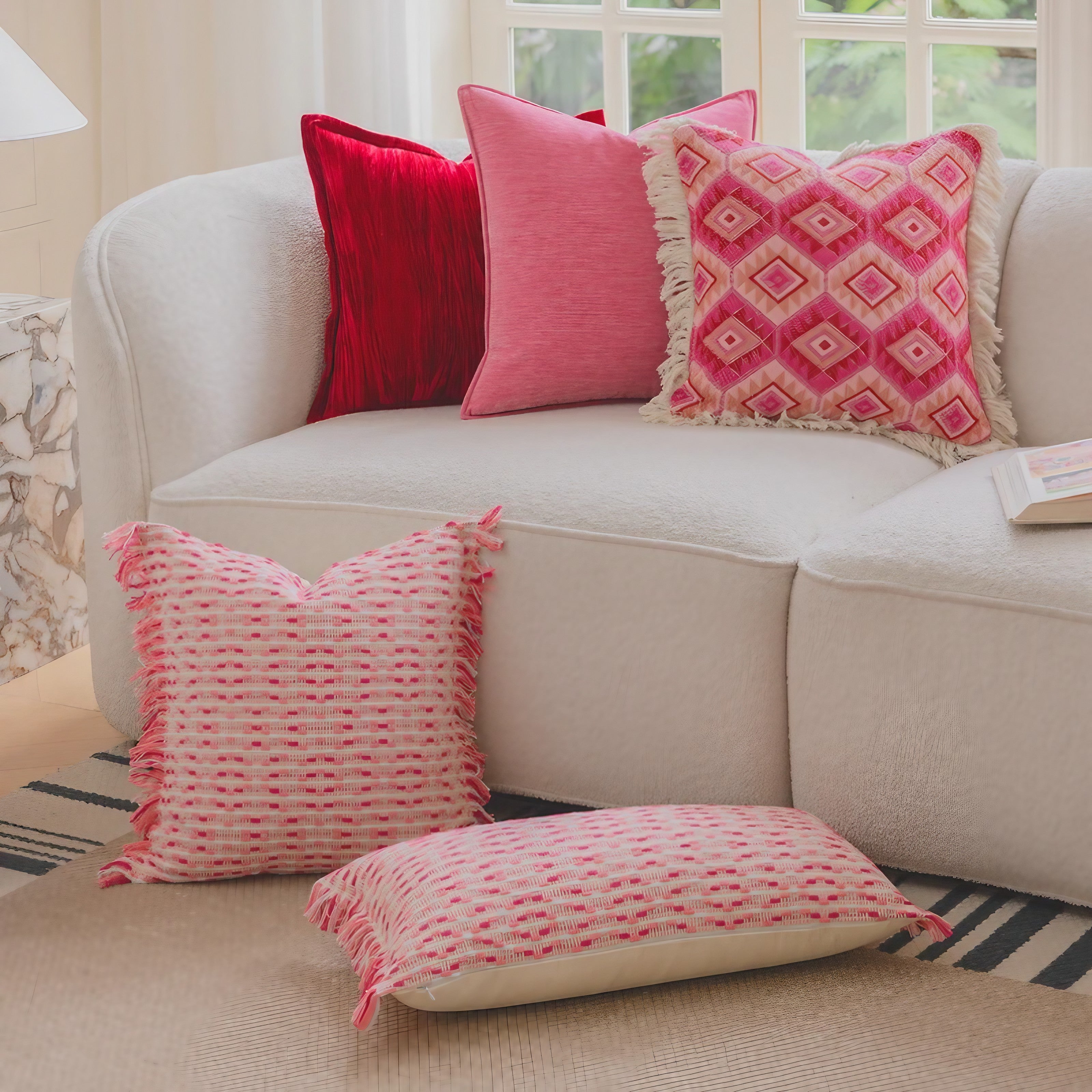 Pink Harmony Cushion Covers