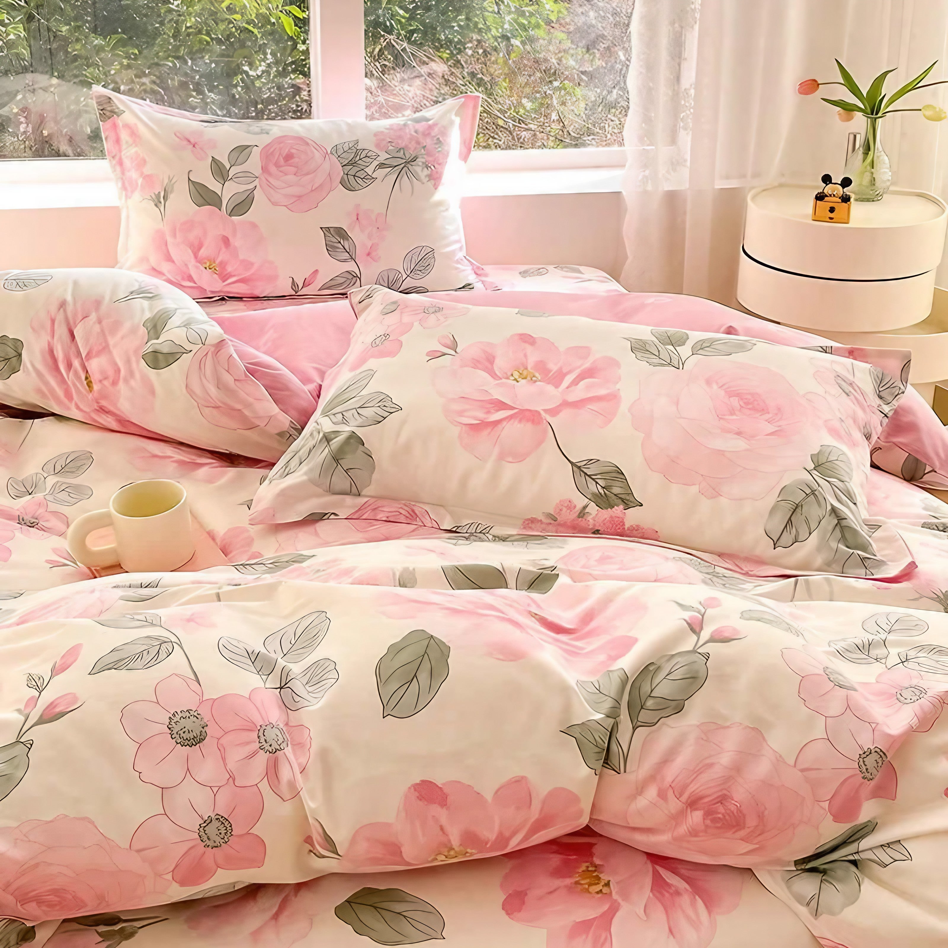 Pink Meadow Pillowcase