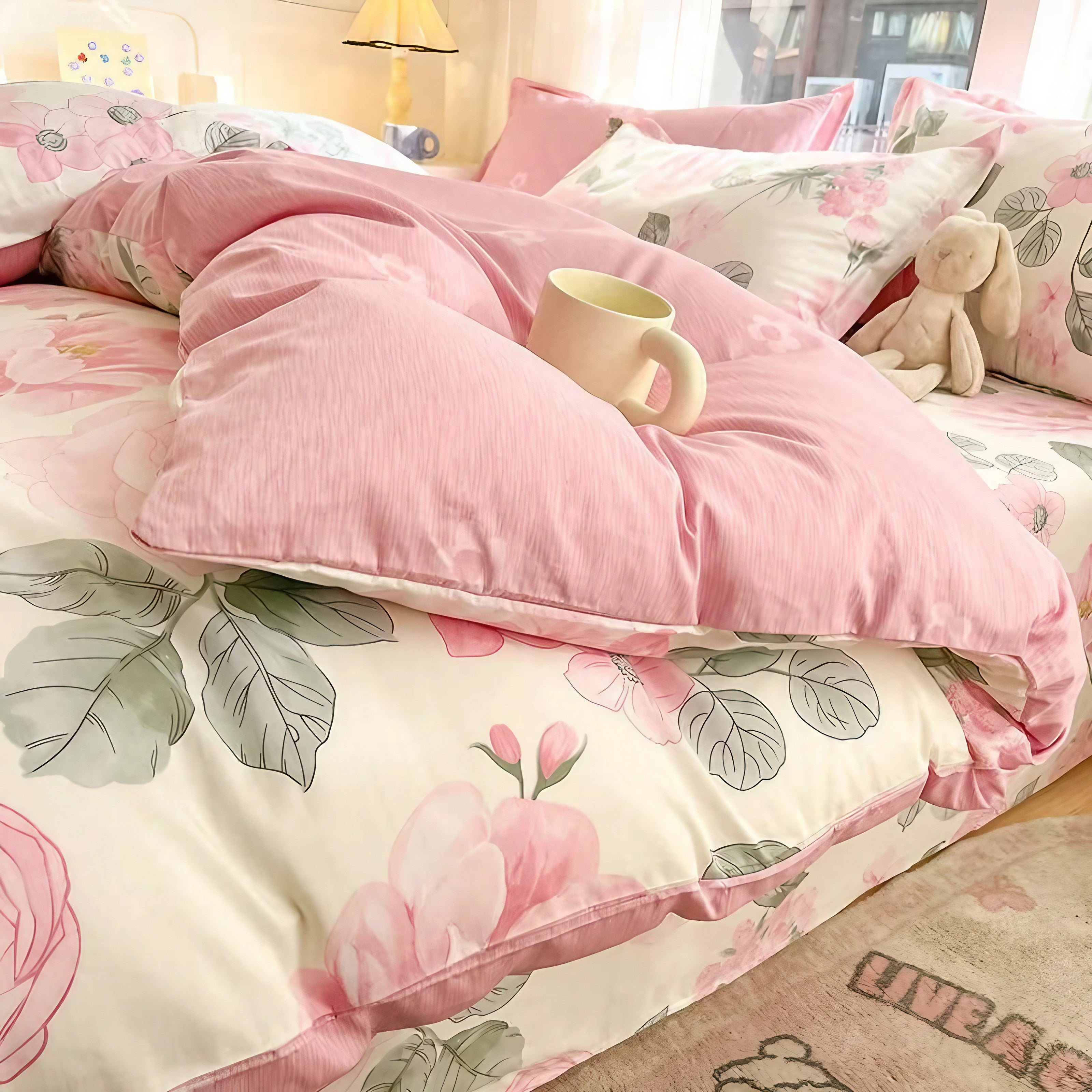 Pink Meadow Pillowcase