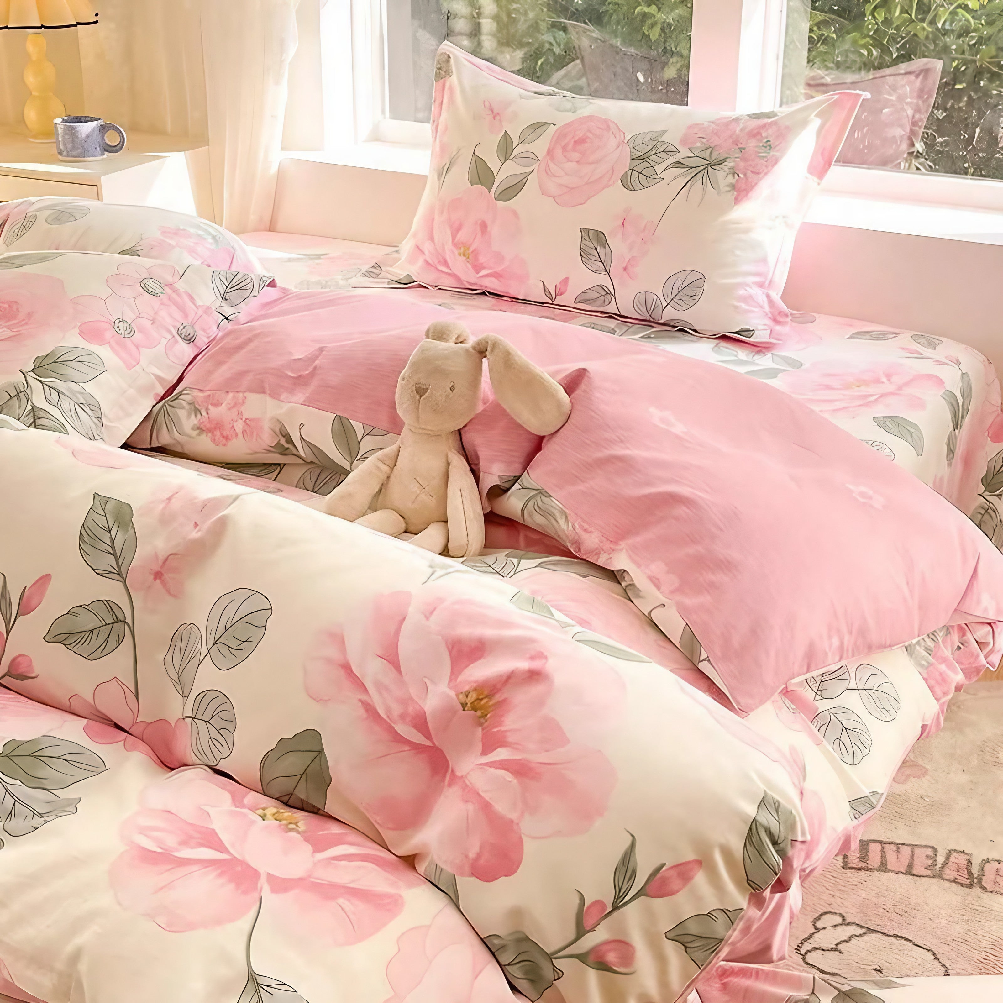 Pink Meadow Pillowcase