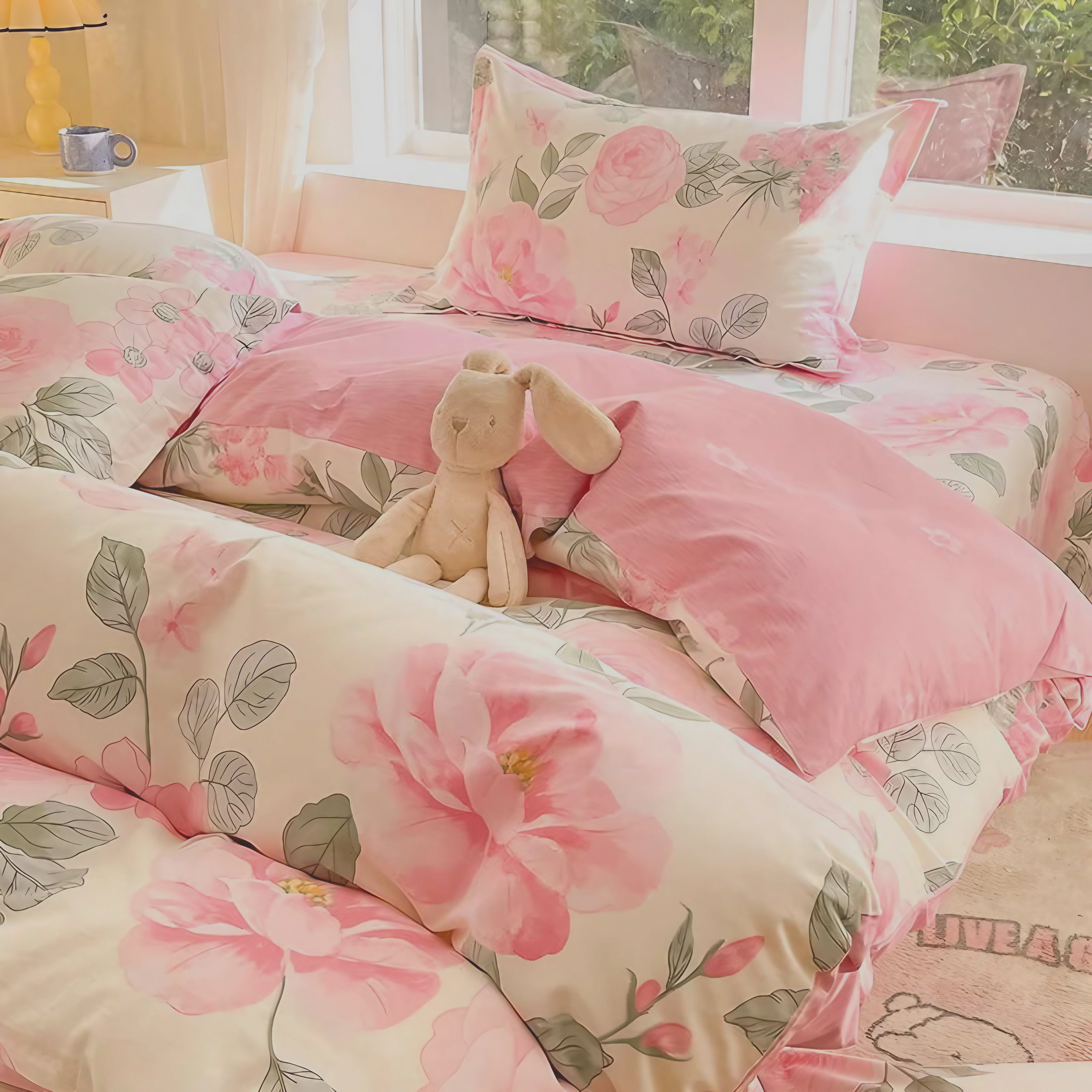Pink Meadow Pillowcase