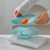 Pink Swirl Scalloped Glass Bowl