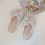 Puffy Pastel Bow Slippers