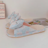 Puffy Pastel Bow Slippers