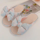 Puffy Pastel Bow Slippers