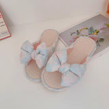 Puffy Pastel Bow Slippers
