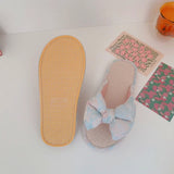 Puffy Pastel Bow Slippers