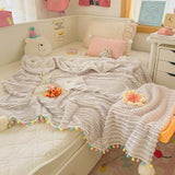 Rainbow Pompom Blankets