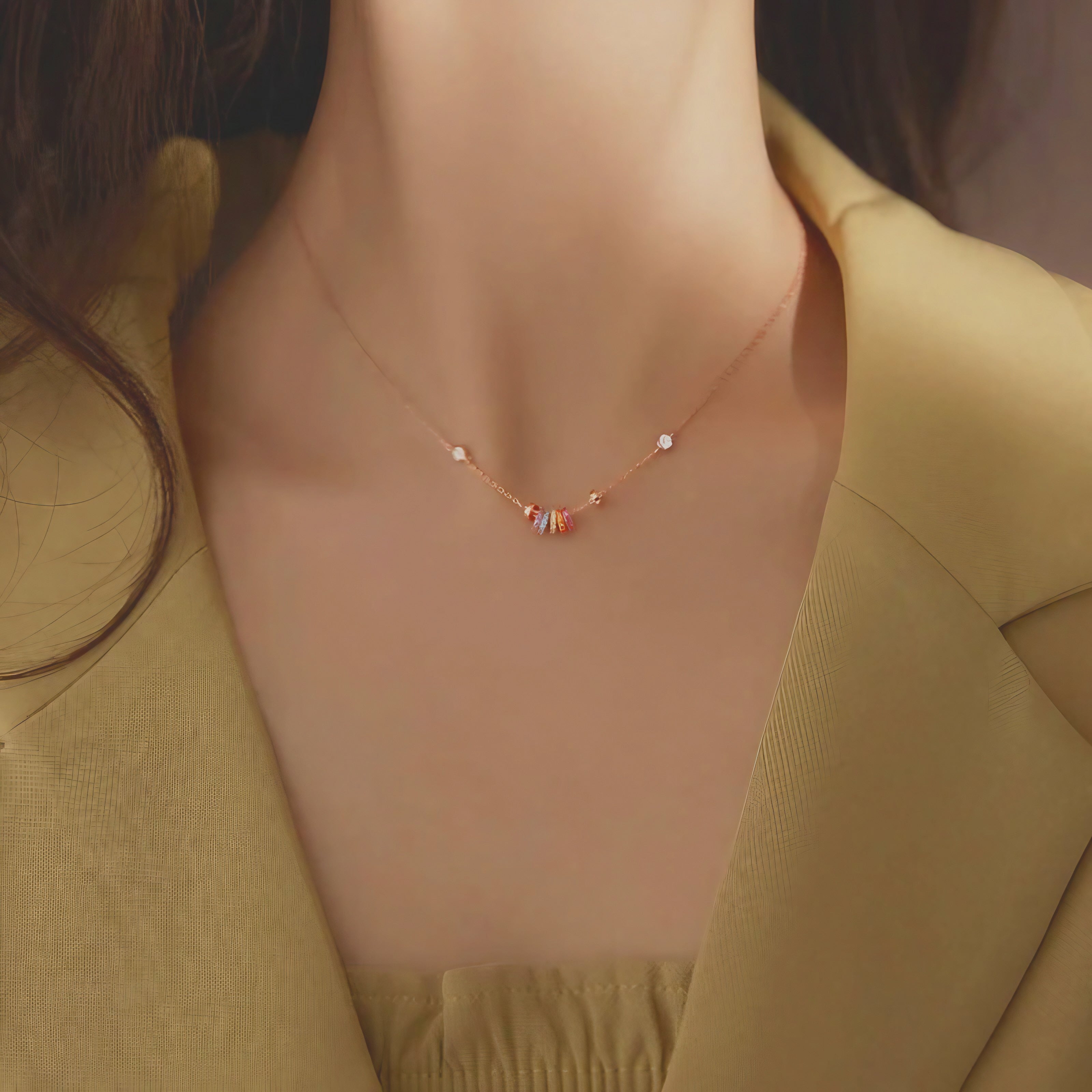 Rainbow Orbit Necklace