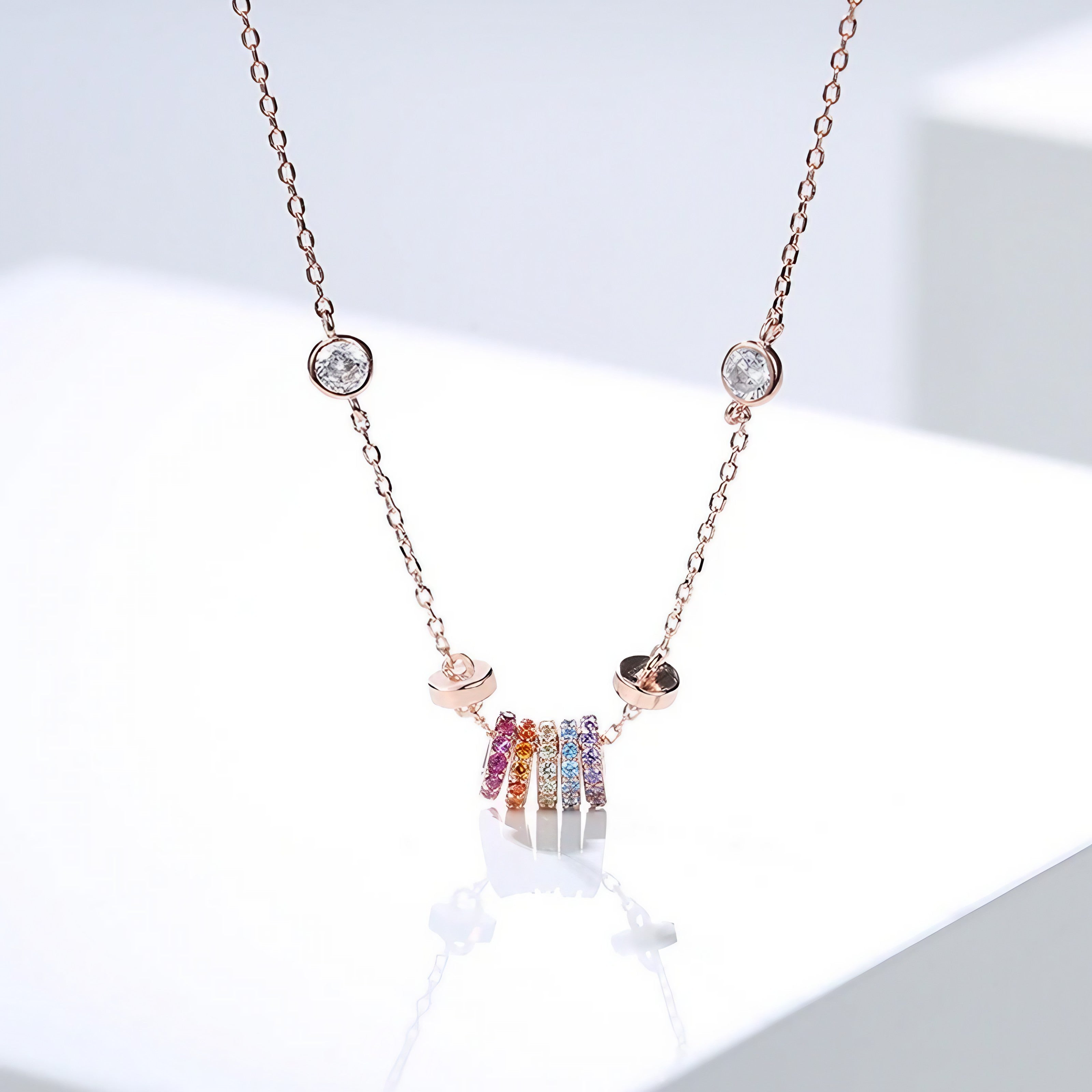 Rainbow Orbit Necklace