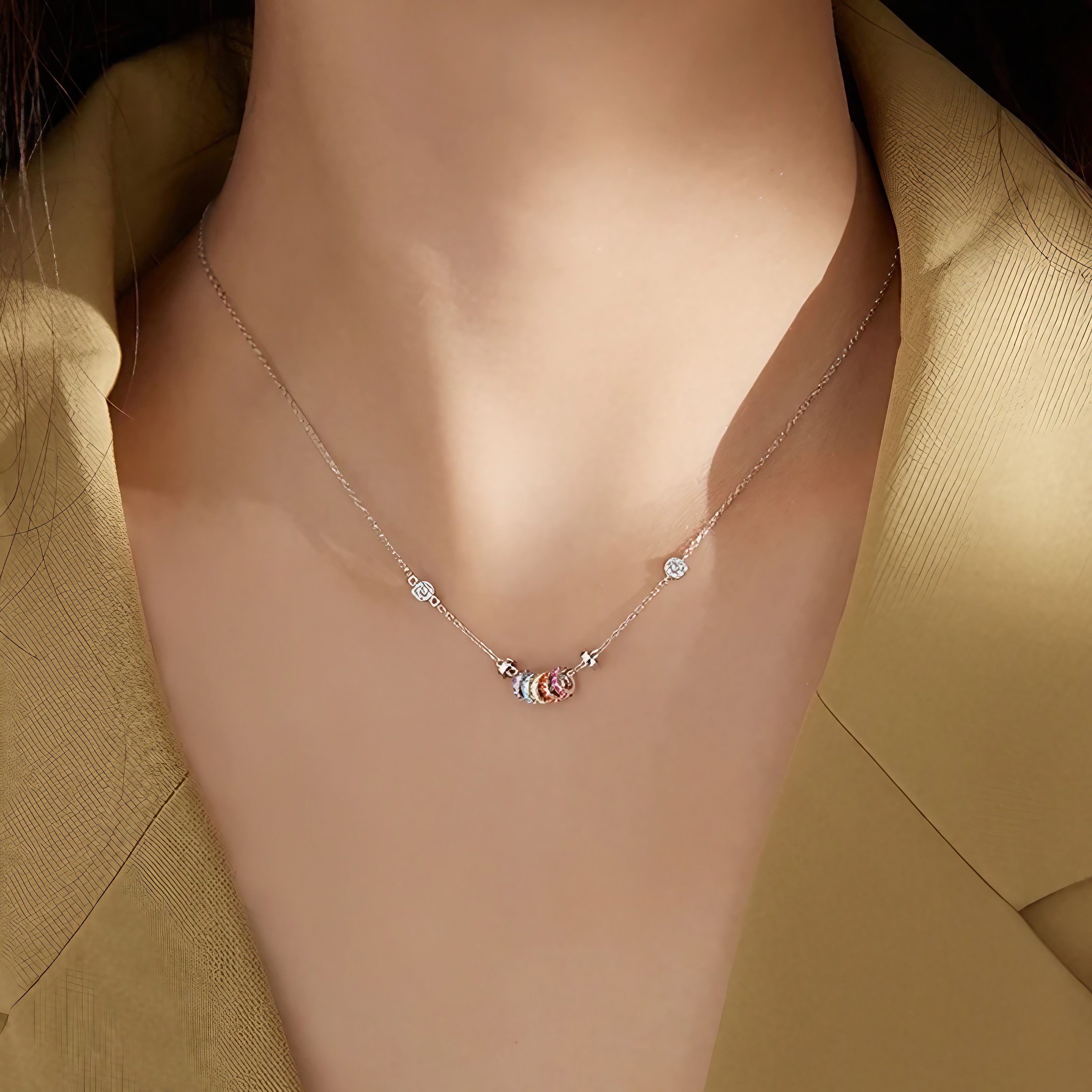 Rainbow Orbit Necklace