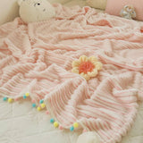 Rainbow Pompom Blankets