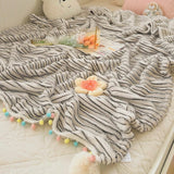 Rainbow Pompom Blankets