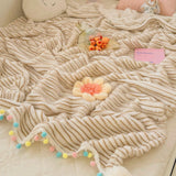 Rainbow Pompom Blankets