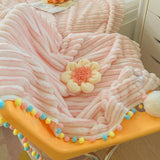 Rainbow Pompom Blankets