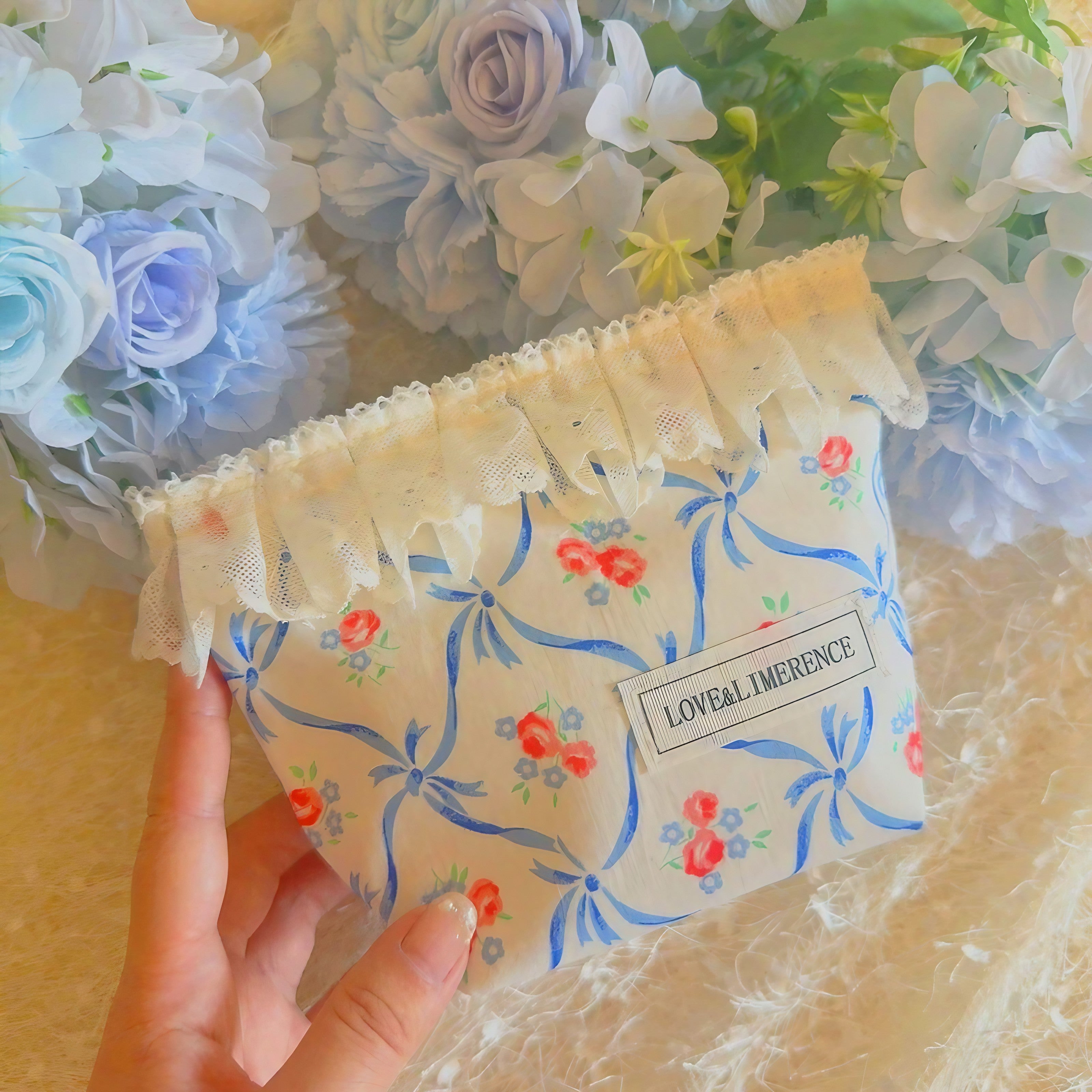 Blossom Ruffle Pouch