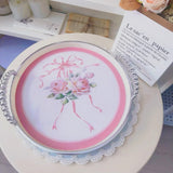 Rosy Lace Serving Tray