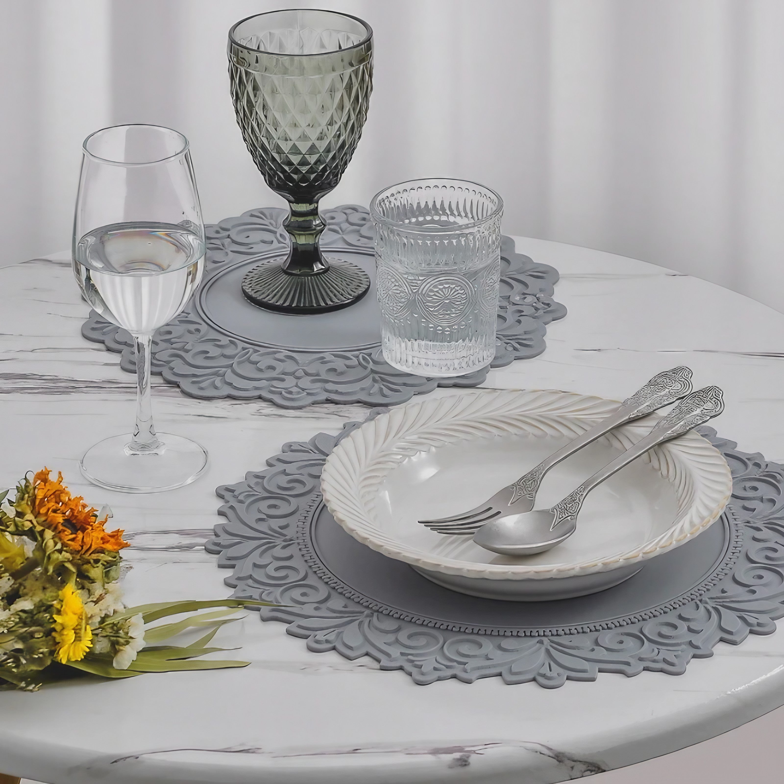 Rococo Lace Relief Coasters