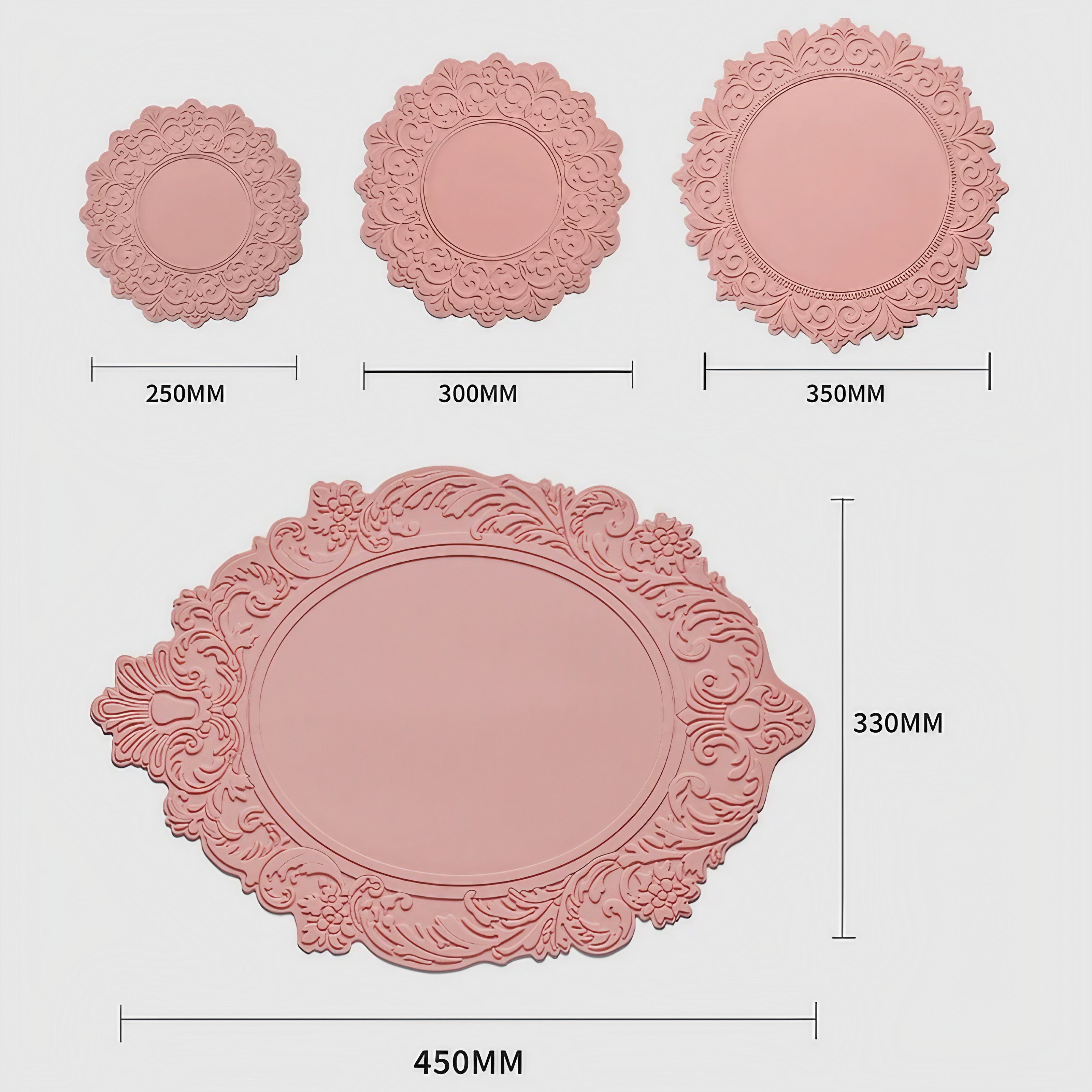 Rococo Lace Relief Coasters