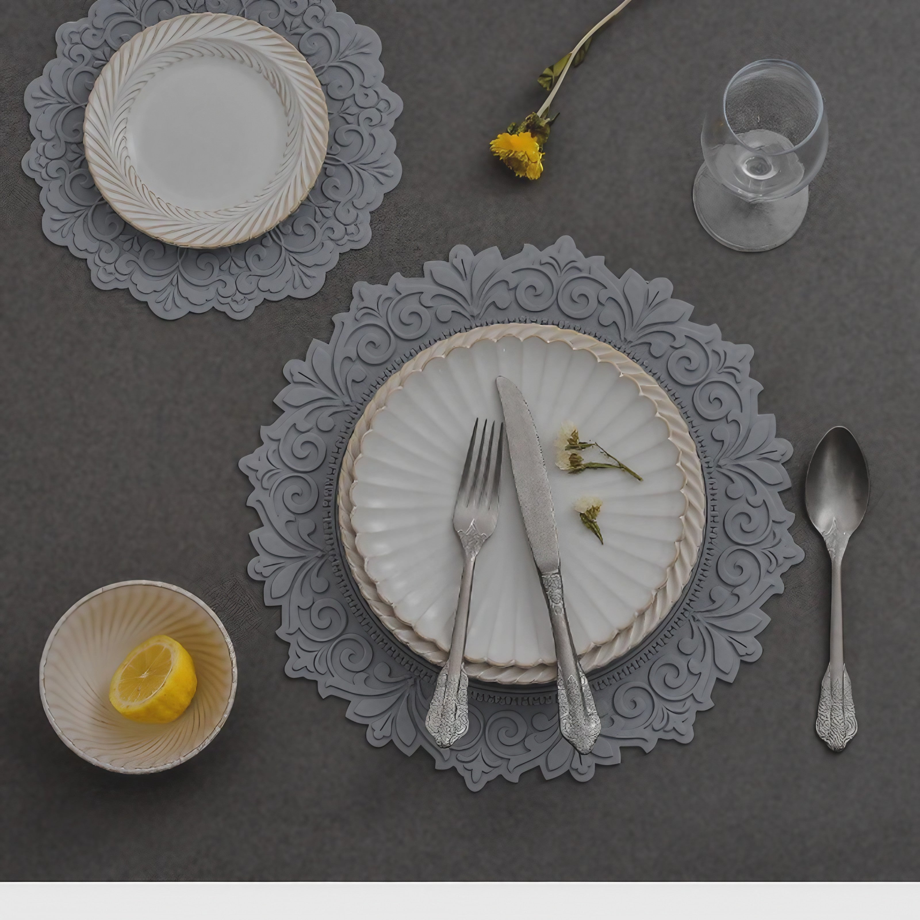 Rococo Lace Relief Coasters